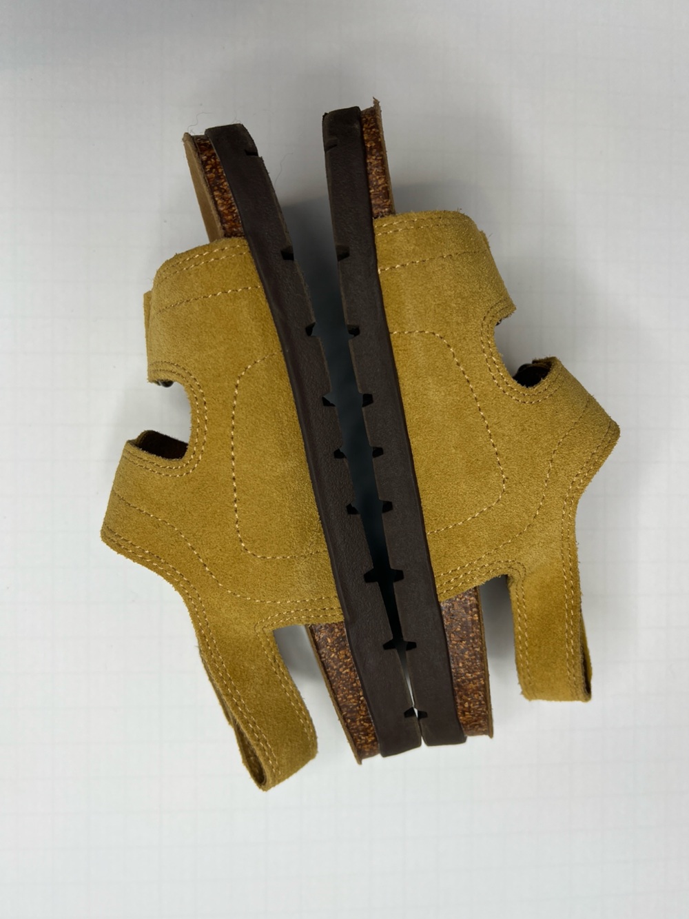 NWOT: Zara Light Brown Suede Double-Strap Sandals with Buckle - Picture 4 of 6